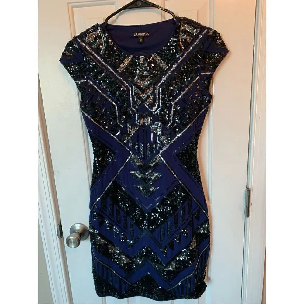 Express sequence party dress size extra small stretchy